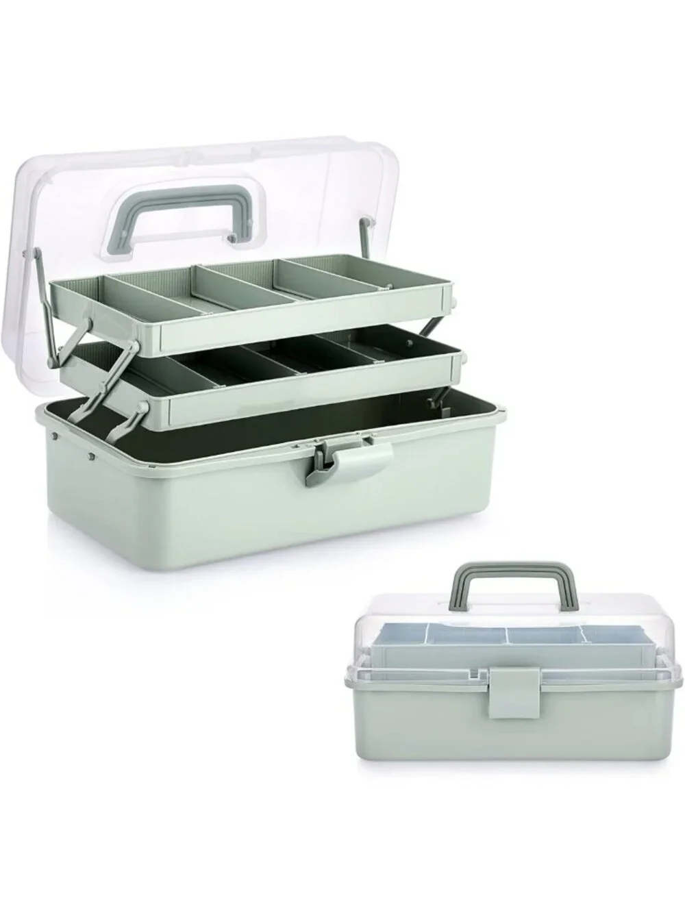3-Layer Portable Craft Organizer Box | Adjustable Storage for Art, Sewing & More